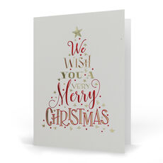 Holiday Greetings Tree Folded Holiday Cards