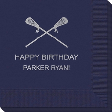 Crossed Lacrosse Sticks Napkins
