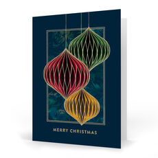 Geometric Ornament Trio Folded Holiday Cards