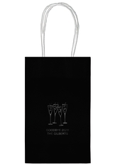 2025 New Years Glasses Medium Twisted Handled Bags