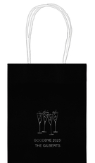 2025 New Years Glasses Mini Twisted Handled Bags