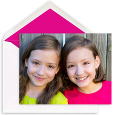 Horizontal Custom Folded Note Cards with Your Photo