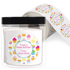 Cupcakes Gift Stickers in a Jar