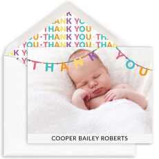 Thank You Banner Folded Photo Note Cards