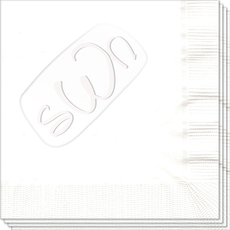 Anthony Monogram Embossed Beverage Napkins