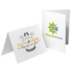 Custom Folded Note Cards with Your Full-Color Logo