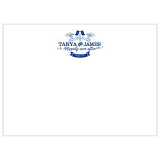 Custom Flat Note Cards with Your 1-Color Logo - Raised Ink