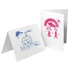 Custom Folded Note Cards with Your 1-Color Logo - Raised Ink