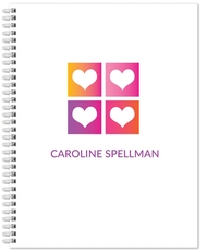 Playful Hearts Spiral Notebook
