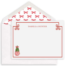 Holiday Topiary Flat Note Cards