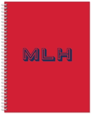 Shadow Initials Spiral Notebook