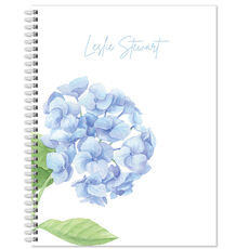 Blue Hydrangea Bloom Spiral Notebook