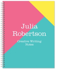 Pink Colorblock Spiral Notebook