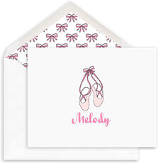 Ballet Slipper Folded Note Cards