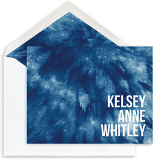 Night Sky Tie-Dye Folded Note Cards