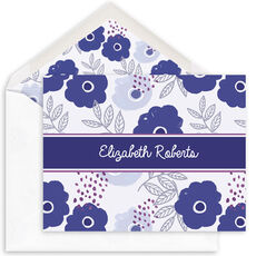 Modern Floral Folded Note Cards