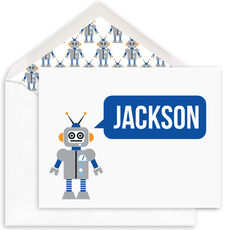 Boy Robot Folded Note Cards