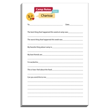 Emoji Kisses Speech Bubble Fill In Camp Notepads
