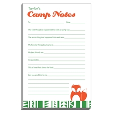 Border Fox Fill In Camp Notepads