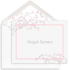 Blush Tiny Blossoms Folded Note Cards