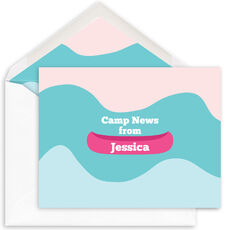 Pink Canoe Folded Note Cards