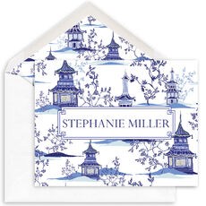 Modern Chinoiserie Folded Note Cards