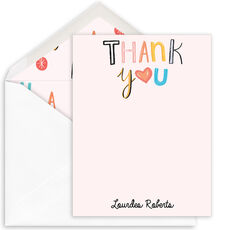 Funky Thank You Flat Note Cards