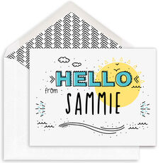 Hello Sunshine Folded Note Cards