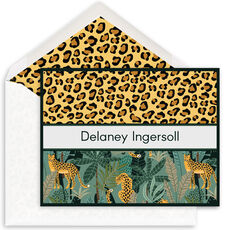 Leopard Jungle Folded Note Cards