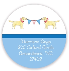 Summer Parade Round Address Labels