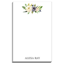 Gray and Ivory Roses Notepads