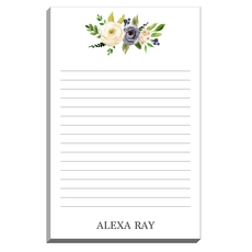 Gray and Ivory Roses Notepads