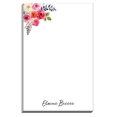 White Floral Bunch Notepads