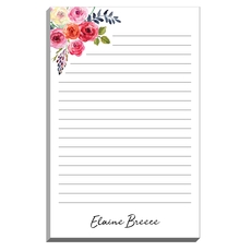 White Floral Bunch Notepads