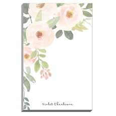 Watercolor Corner Roses Notepads