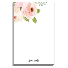 Pink Corner Roses Notepad