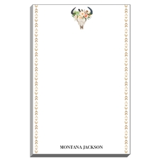 Floral Steer Skull Notepads