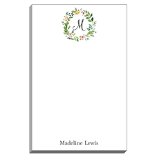White Bud Wreath Notepad