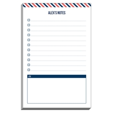 Preppy Stripe Check List Notepads