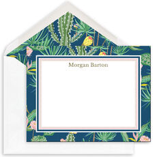 Succulent Buds Flat Note Cards