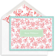 Sea Coral Folded Note Cards