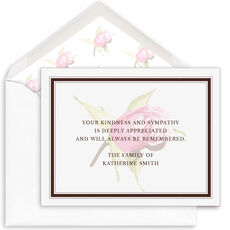 Pink Rose Folded Sympathy Cards