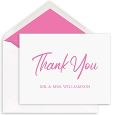 Informal Script Thank You Cards