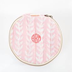 Personalized Powder Pink Vine Circle Case