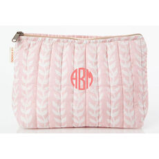 Personalized Powder Pink Vine Cotton Clutch Bag