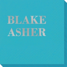Two Bold Names Napkins