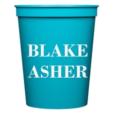 Two Bold Names Stadium Cups
