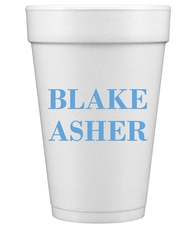 Two Bold Names Styrofoam Cups