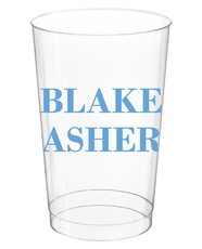 Two Bold Names Clear Plastic Cups