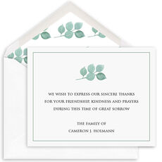 Botanical Branch Flat Sympathy Cards